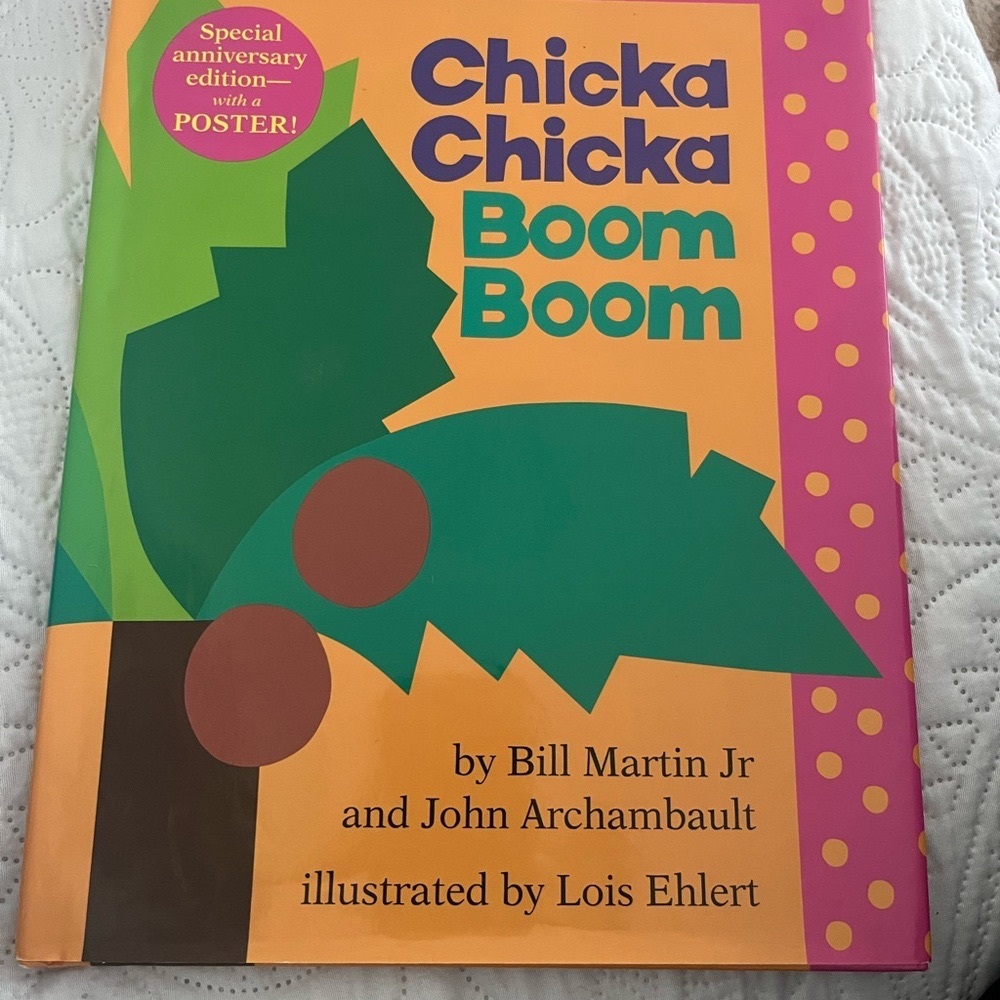 Birthday hardcover Chicka Chicka Boom Boom Book with poster